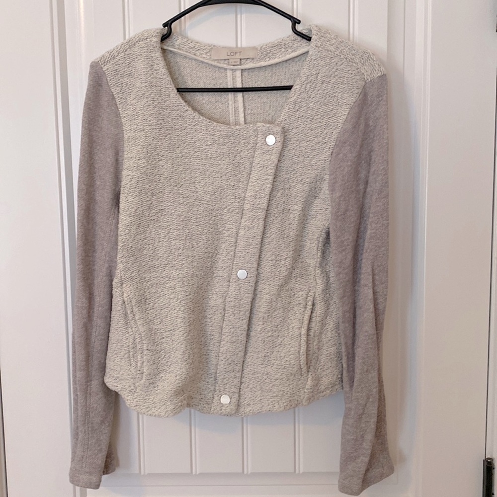 Loft gray zip up jacket